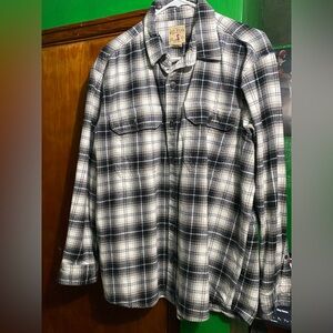 Black and White Plaid Button-Up Shirt